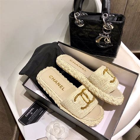 chanel chain slippers|vintage Chanel slippers.